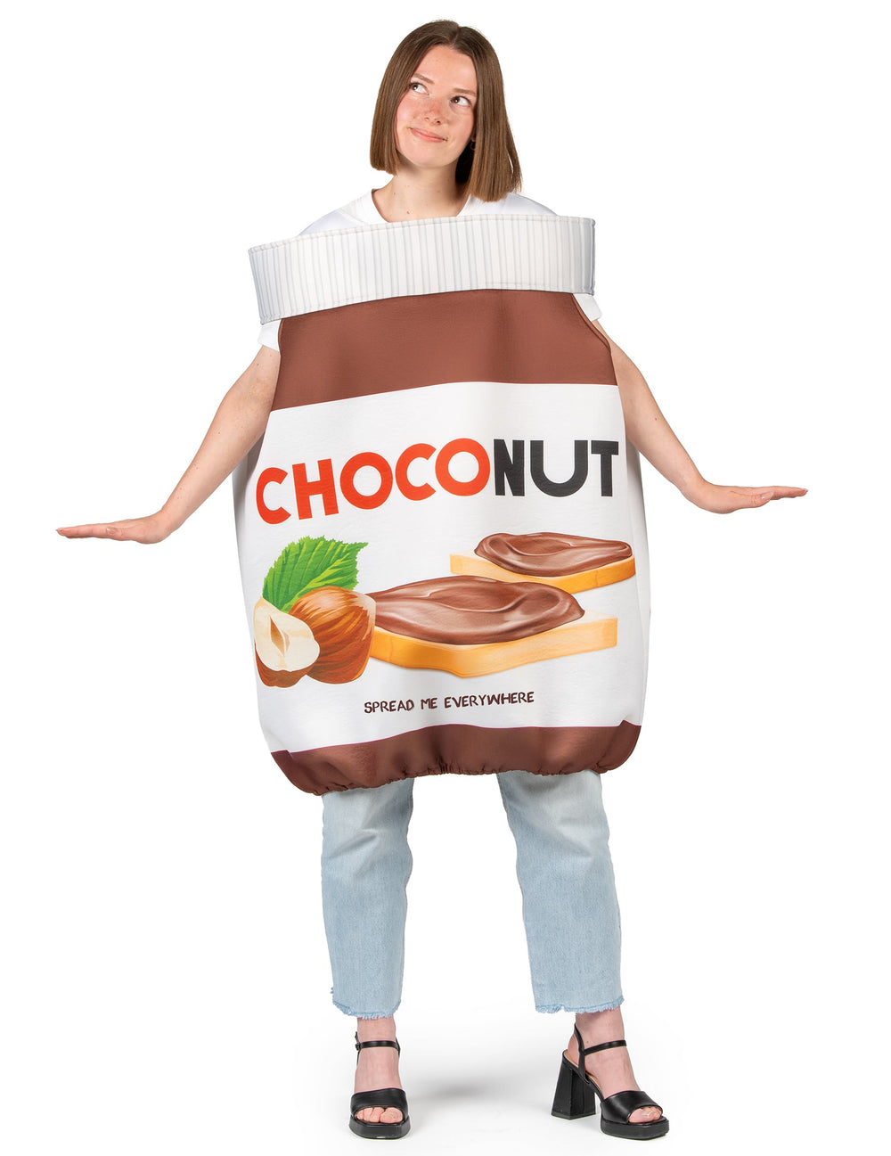 Déguisement choconut pour adulte marron et blanc