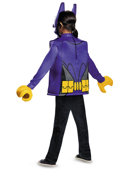 Pohled zezadu na klasický kostým Batgirl z LEGO filmu pro děti