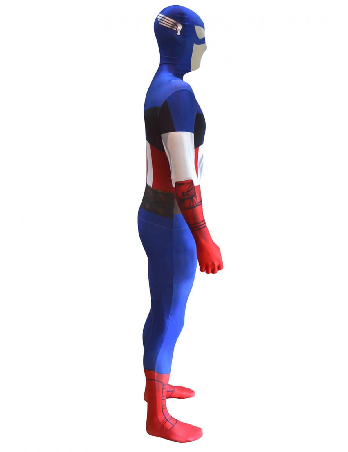 Boční pohled na klasický kostým Captain America™ Morphsuits™