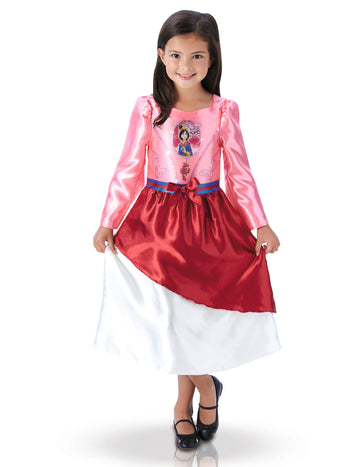 Déguisement classique Mulan pour enfant rose rouge et blanc