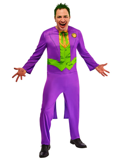 Déguisement classique Joker™ pour adulte violet avec gilet vert imprimé