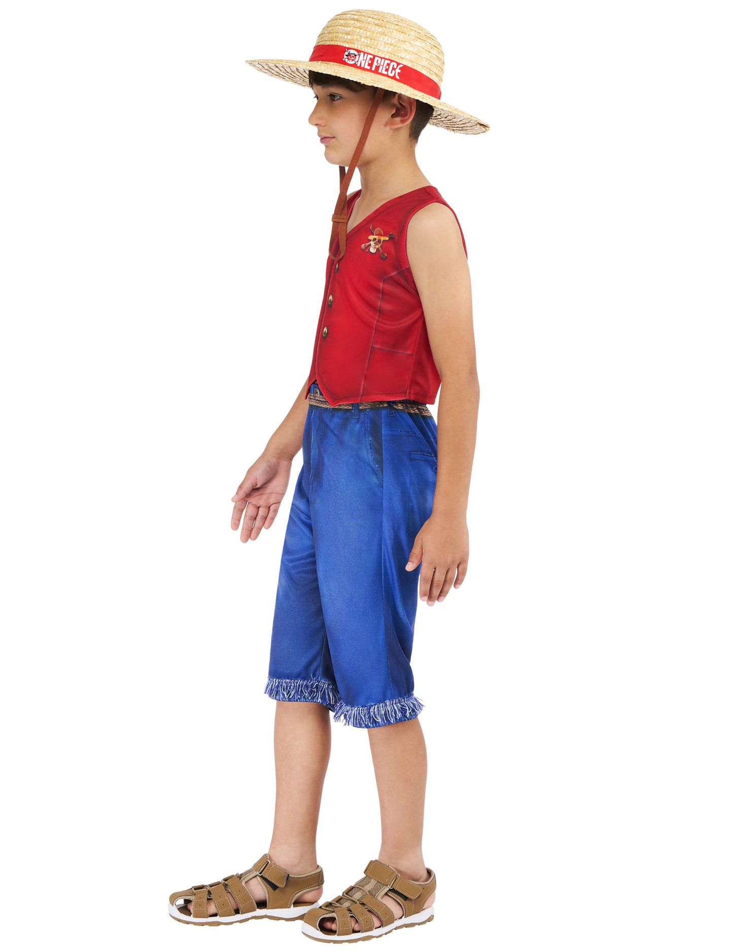 Vue de profil du déguisement classique Luffy One piece™