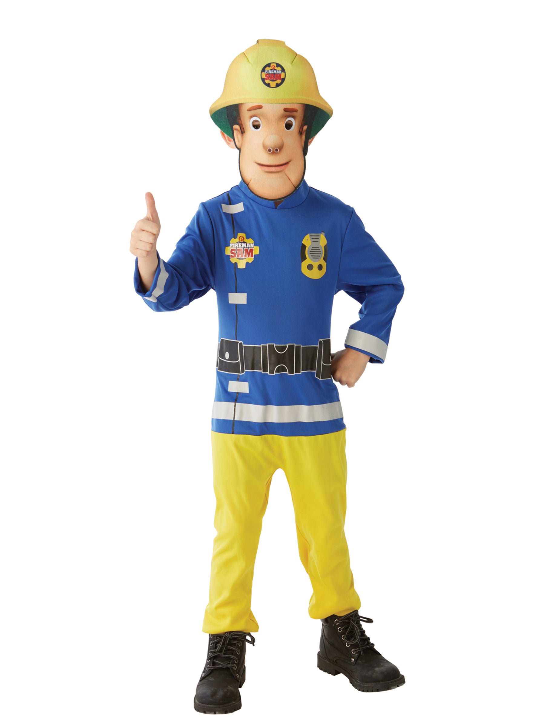 Vue de face du déguisement Sam le Pompier pour enfant