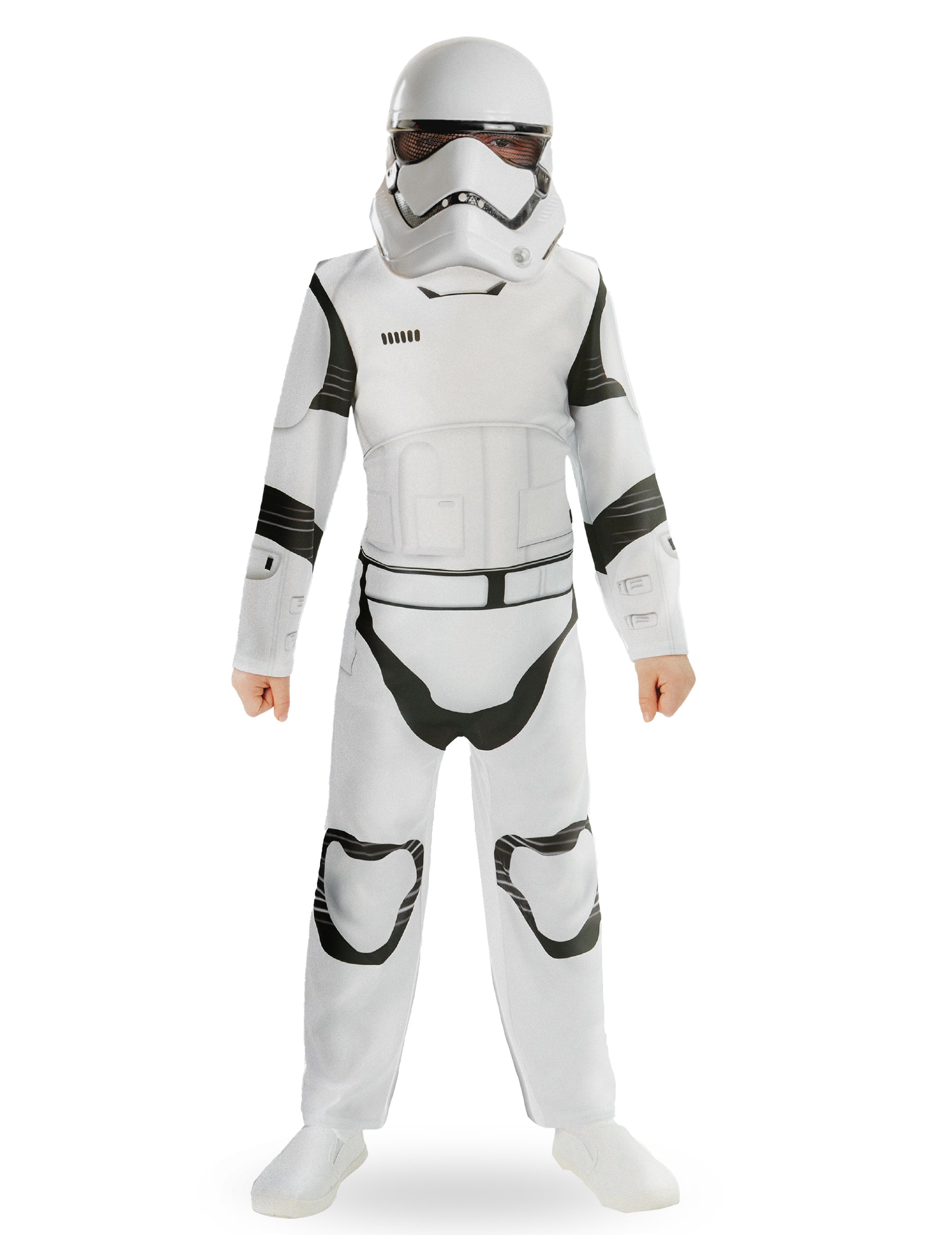 Déguisement classique StormTrooper Star Wars VII pour enfant blanc et noir avec masque