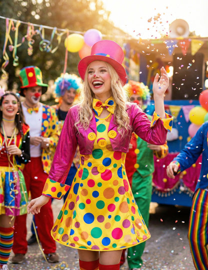 Veselá situace s veselým kostýmem klauna pro ženy