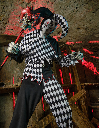Halloween Clownkostüm für Herren schwarz