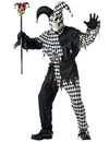 Pánský halloweenský kostým klauna harlekýna v černém provedení