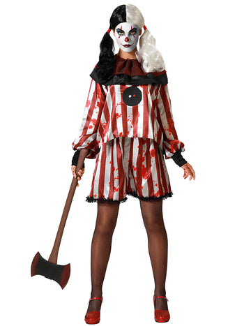 Dámský kostým noční můry klauna ve velkých velikostech