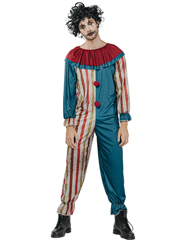Pánský kostým barevného klauna-zabijáka pro Halloween