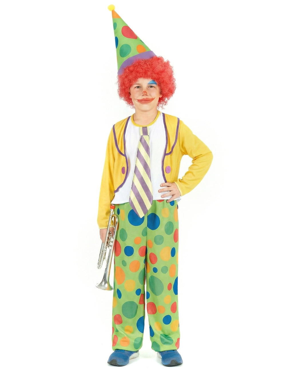 Vue de dos du déguisement clown joyeux