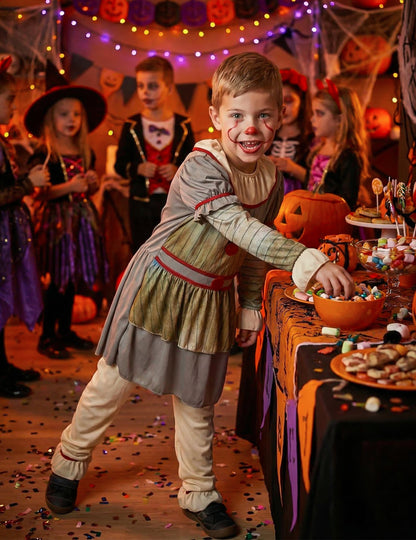 Mise en situation festive du déguisement de clown terrifiant