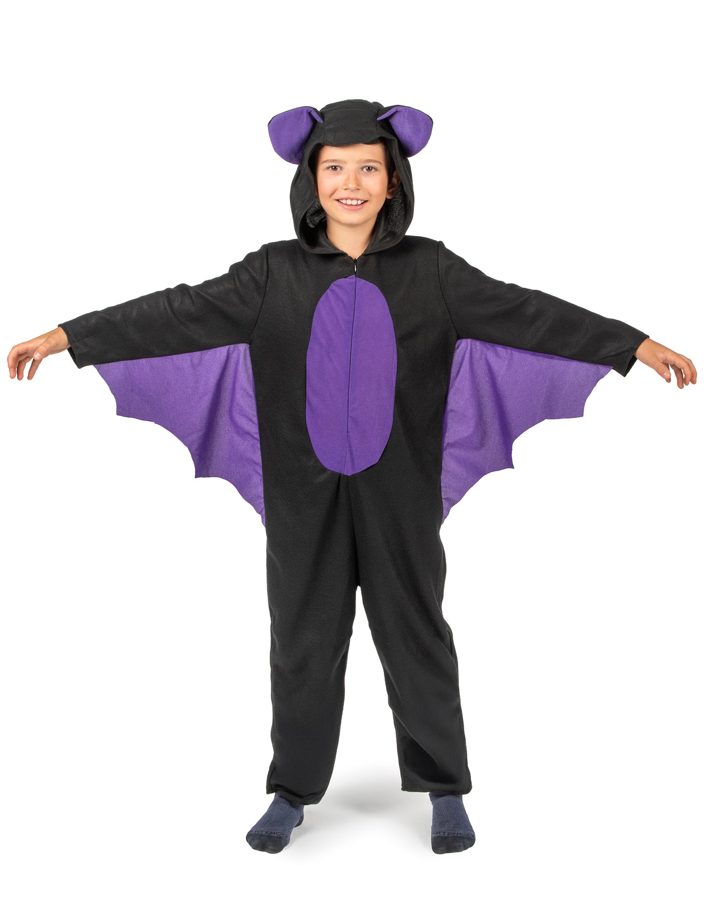 Chlapecký černý a fialový netopýří kostým