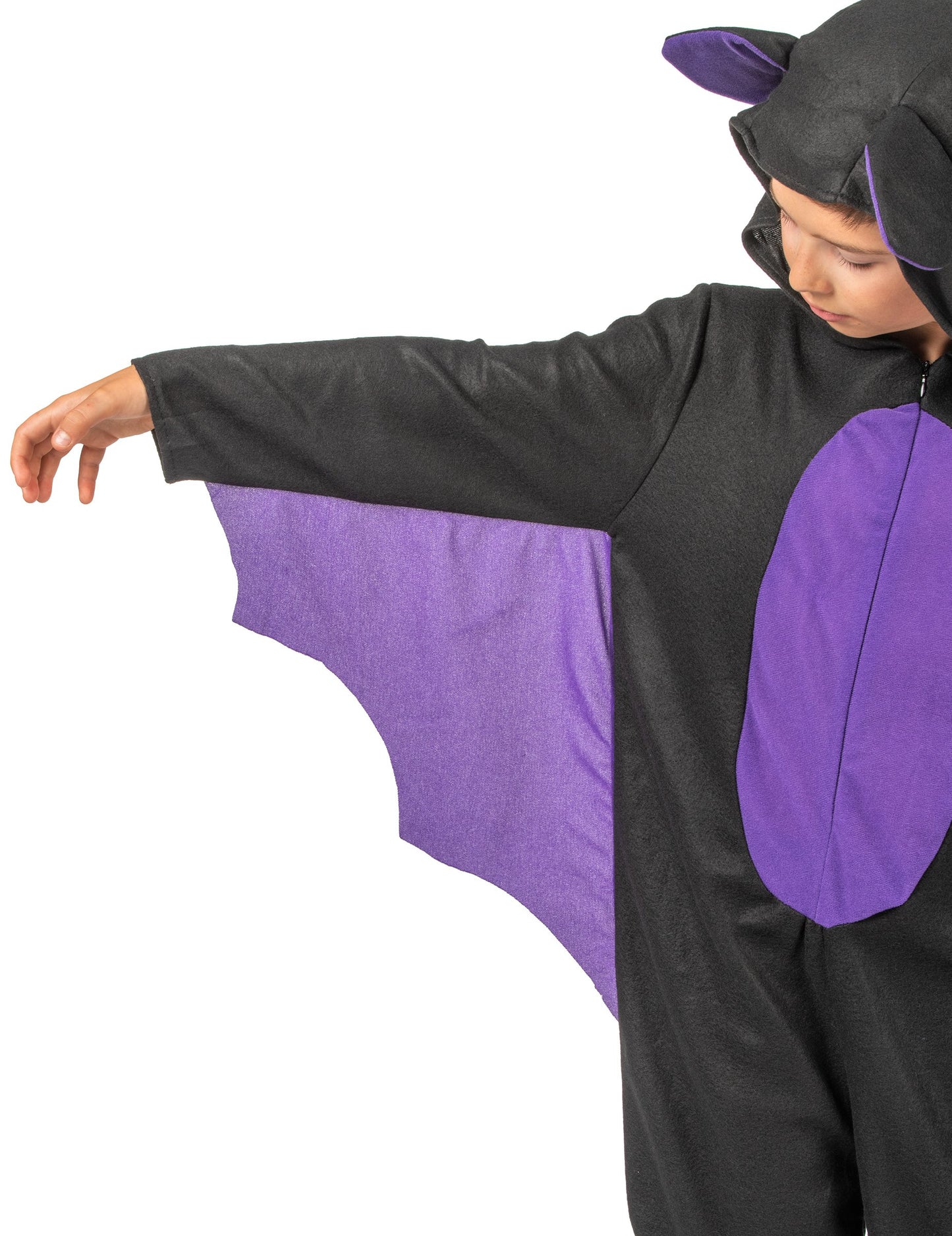 Chlapecký černý a fialový netopýří kostým