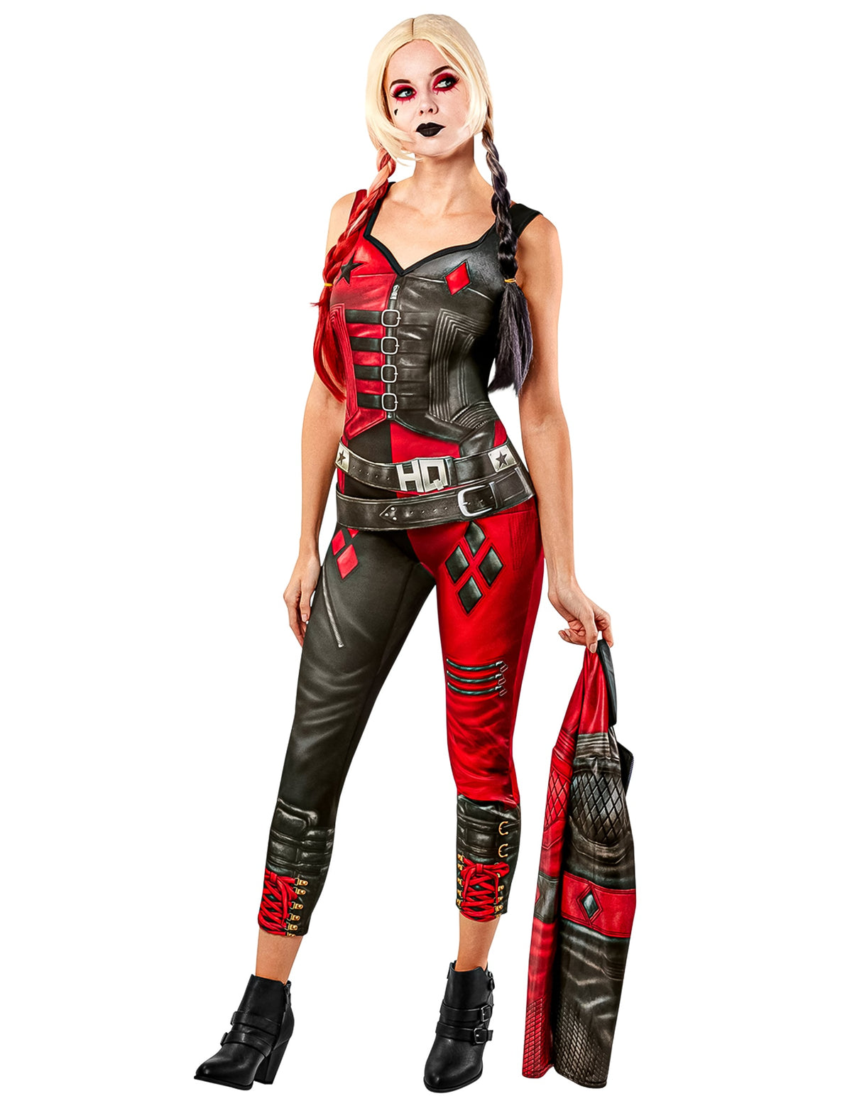 Déguisement combinaison Harley Quinn Suicide Squad 2 pour femme rouge et noir