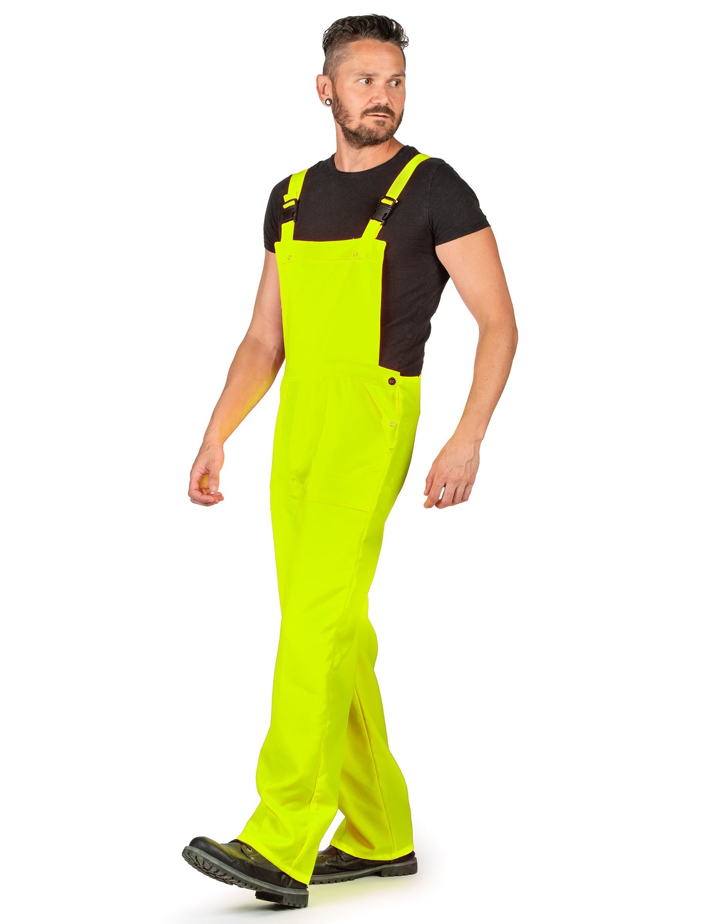 Dospělý fluorescenčně žlutý overalový kostým