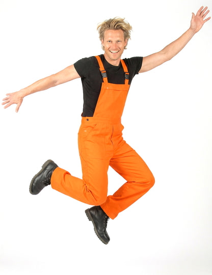 Vue d'ensemble du déguisement combinaison orange fluo