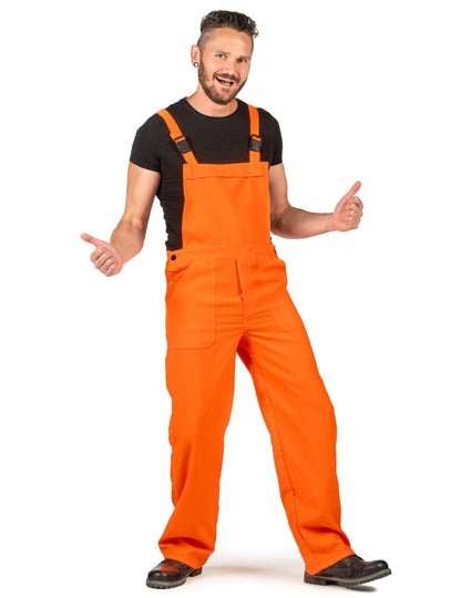 Dospělý fluorescenčně oranžový overalový kostým
