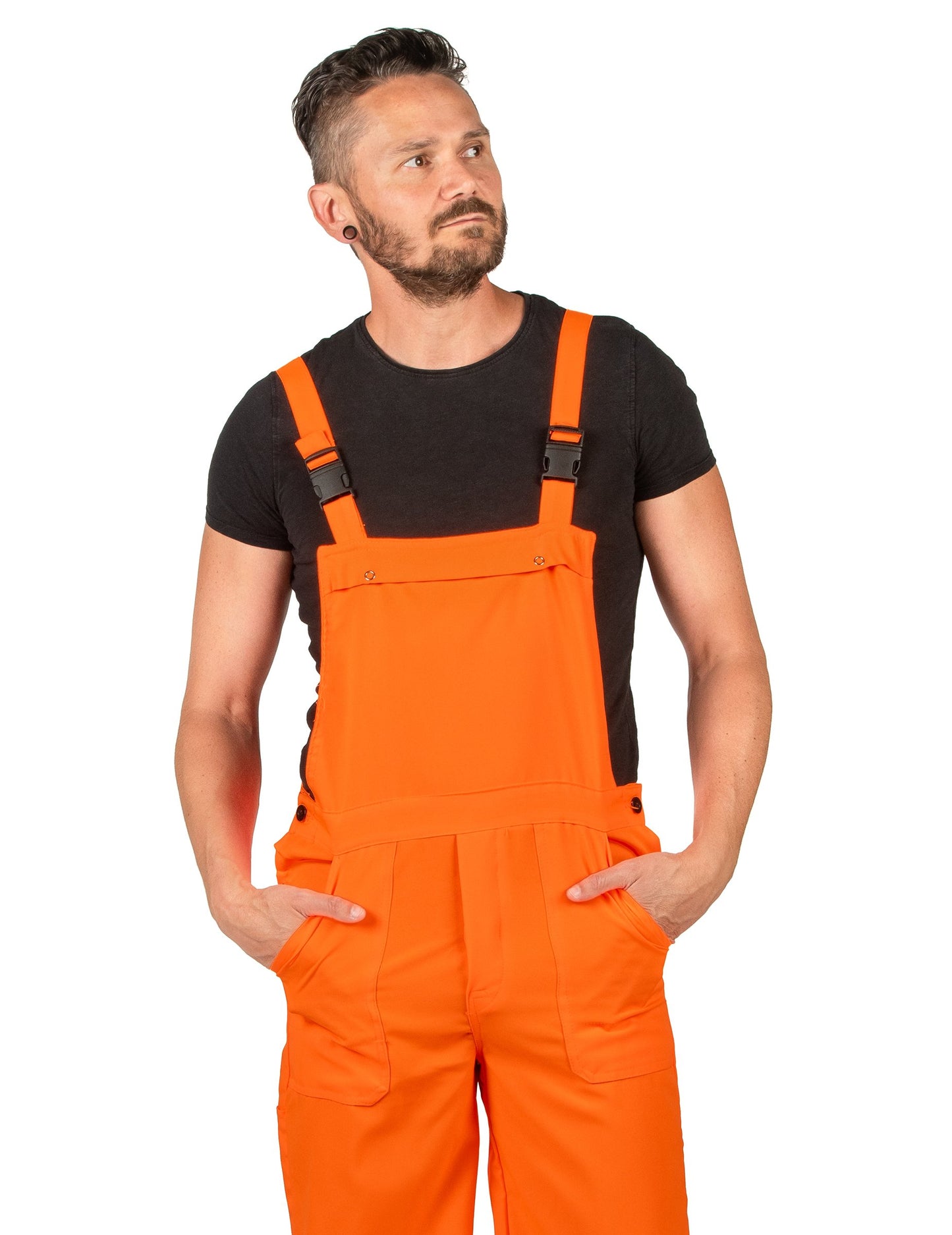 Dospělý fluorescenčně oranžový overalový kostým