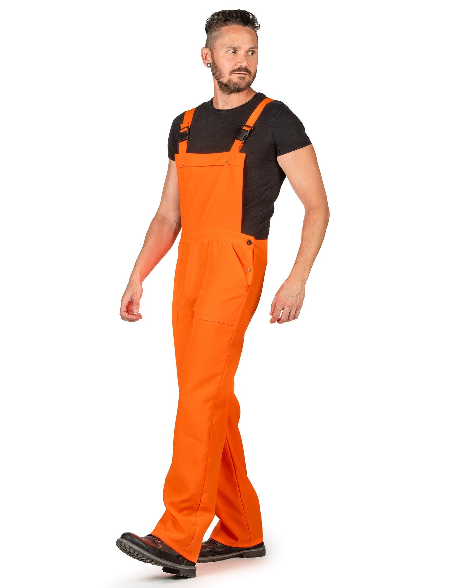 Dospělý fluorescenčně oranžový overalový kostým