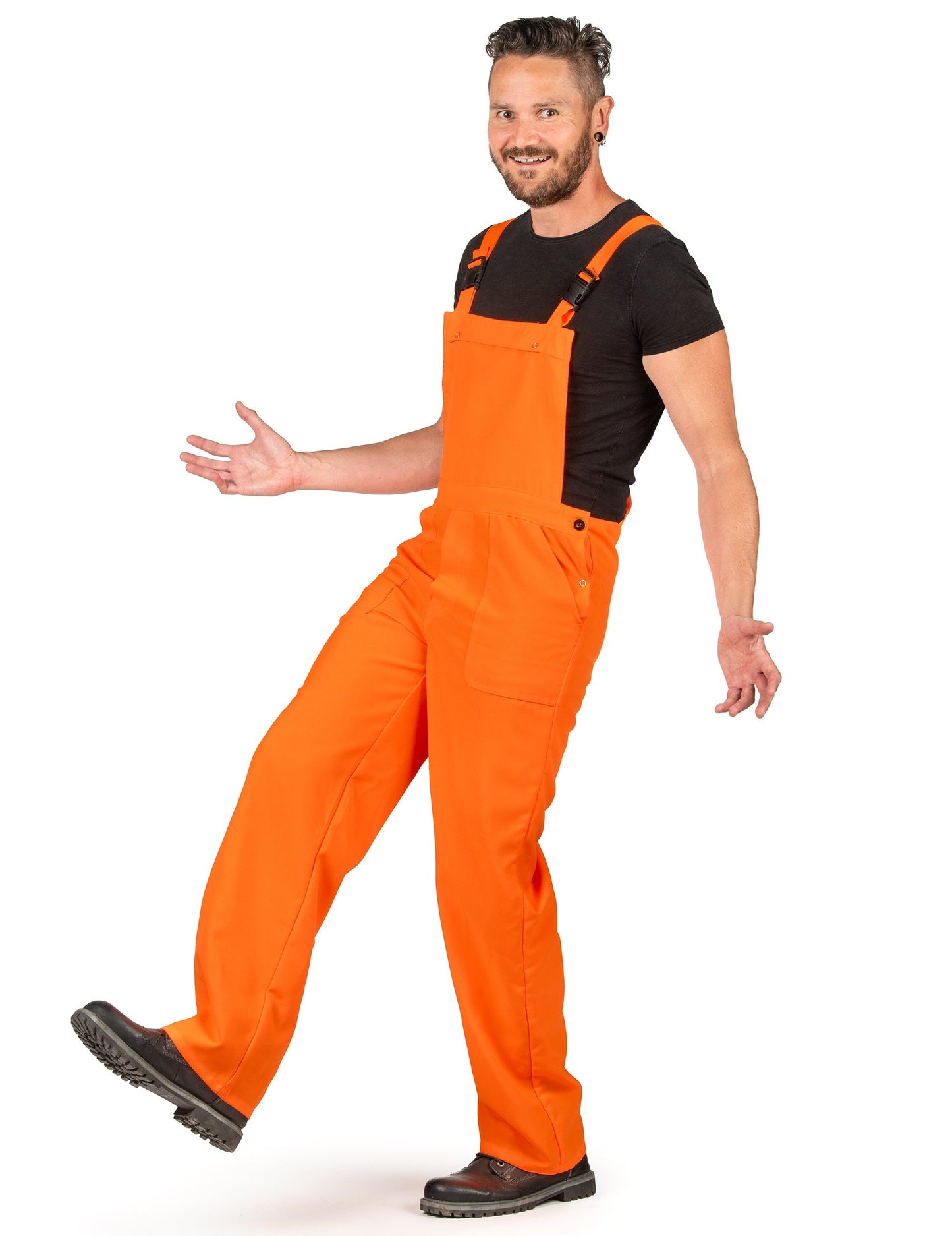 Dospělý fluorescenčně oranžový overalový kostým