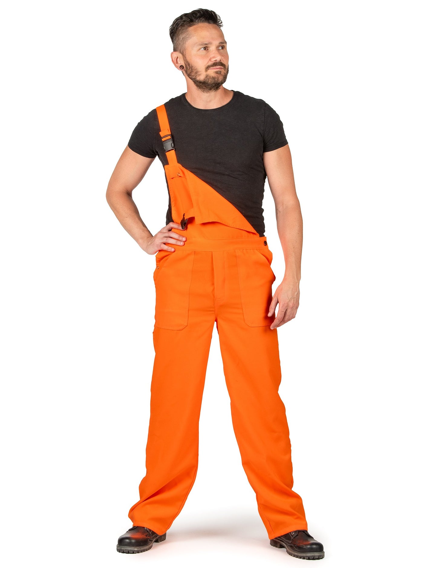 Dospělý fluorescenčně oranžový overalový kostým