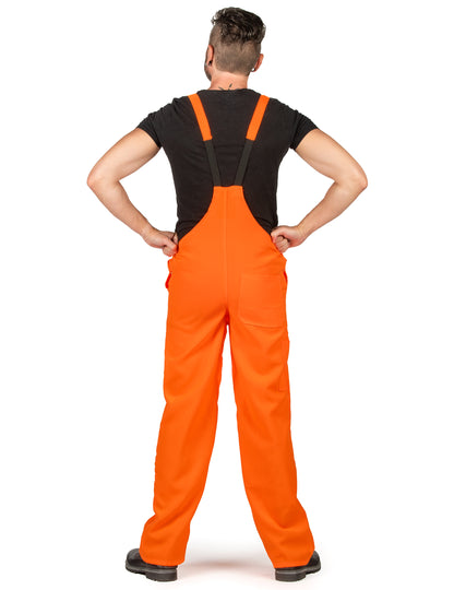 Dospělý fluorescenčně oranžový overalový kostým
