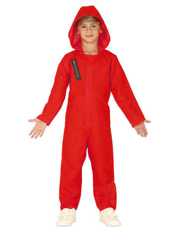 Bankräuber-Kostüm für Kinder Serienfigur Rot-schwarz