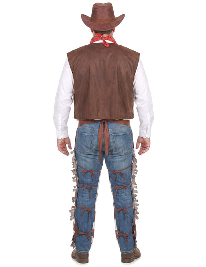 Cowboy-Kostüm für Herren braun-weiss