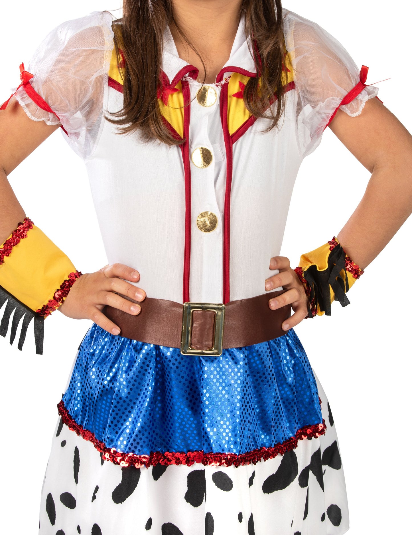Dívčí kostým kovbojky s kreslenou postavičkou