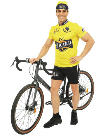Déguisement cycliste jaune Tricard homme