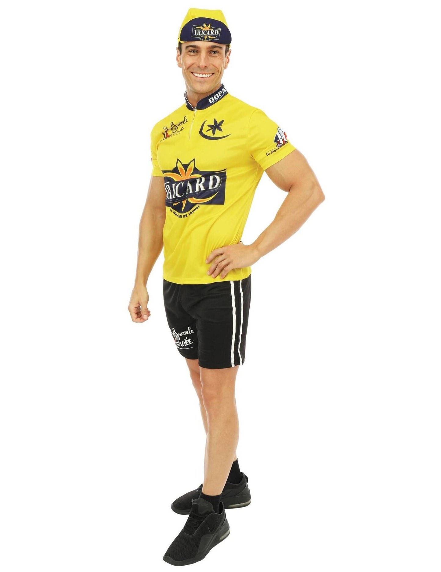 Déguisement cycliste jaune Tricard homme