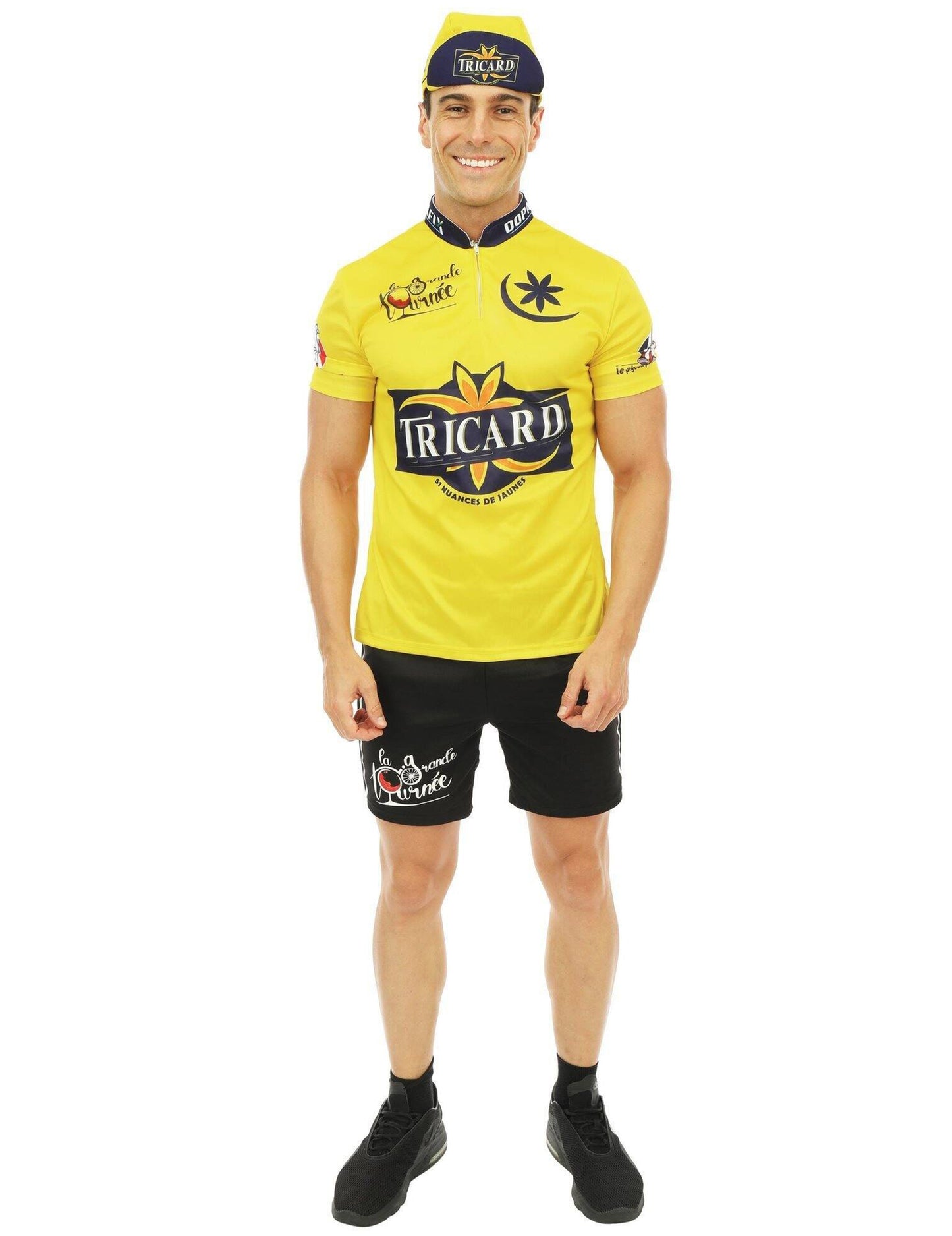 Déguisement cycliste jaune Tricard homme