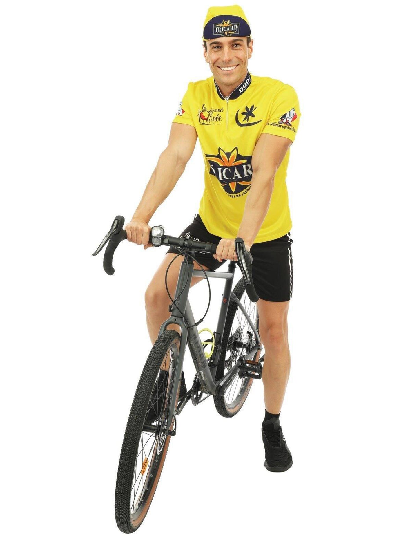 Déguisement cycliste jaune Tricard homme
