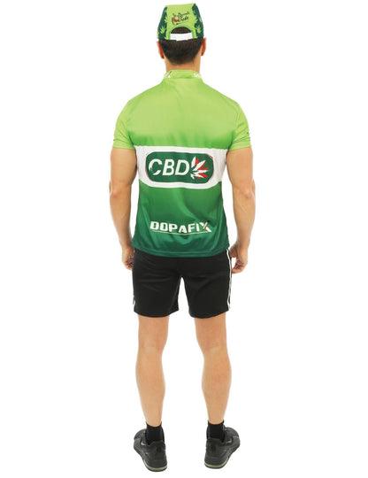 Déguisement cycliste vert CBD homme