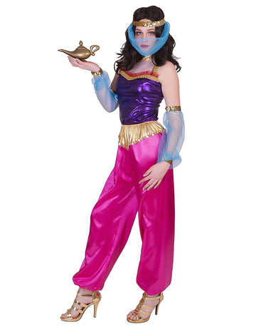 Tänzerin aus dem Orient Damenkostüm für Fasching pink-violett