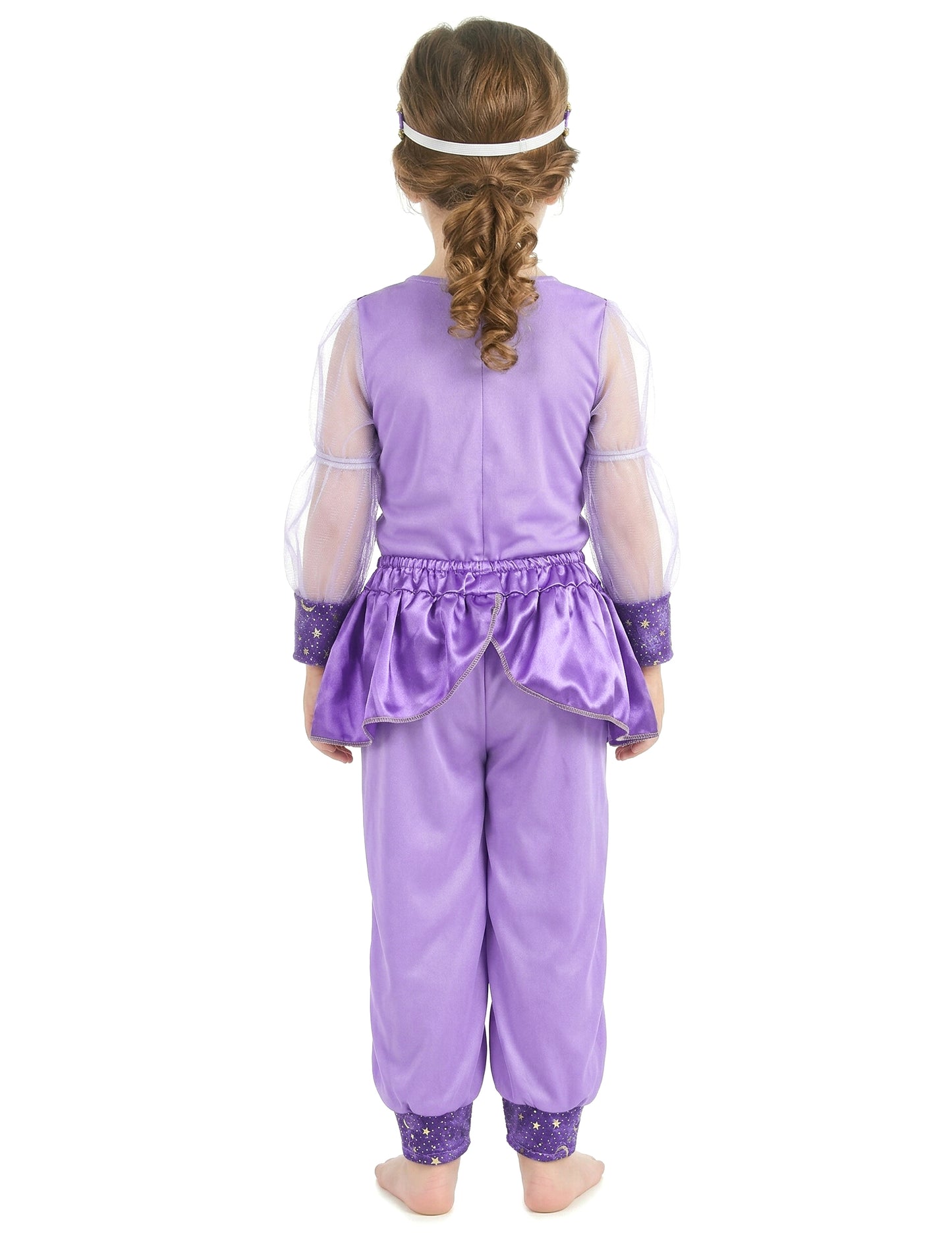 Orientalisches Tänzerinnen-Mädchenkostüm violett-goldfarben