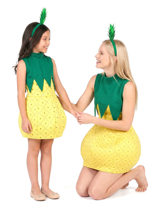 Kostým duo ananas matka a dcera