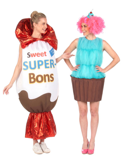 Párový kostým Superbon a cupcake pro dospělé