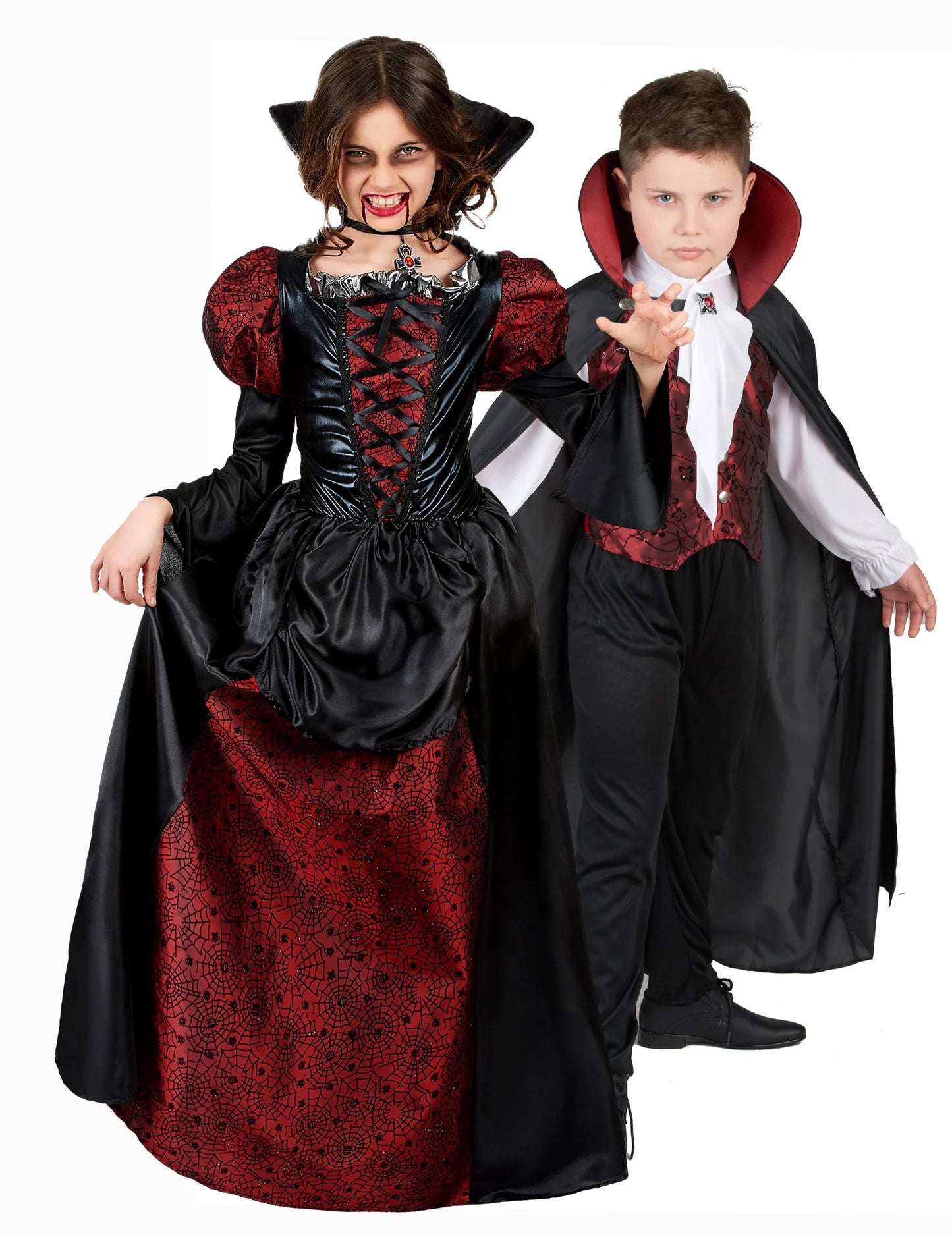 Elegantní dětský pár vampýrů kostým