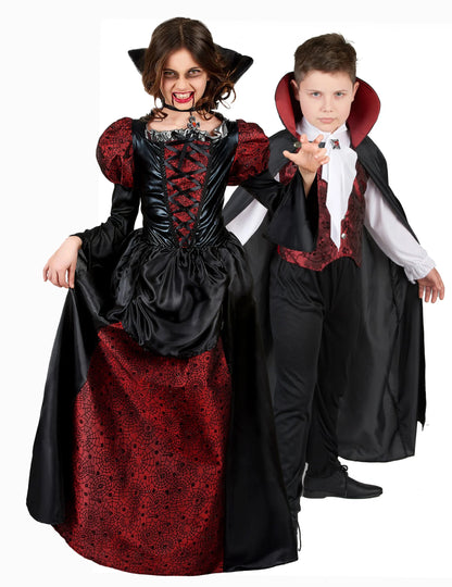 Elegantní dětský pár vampýrů kostým