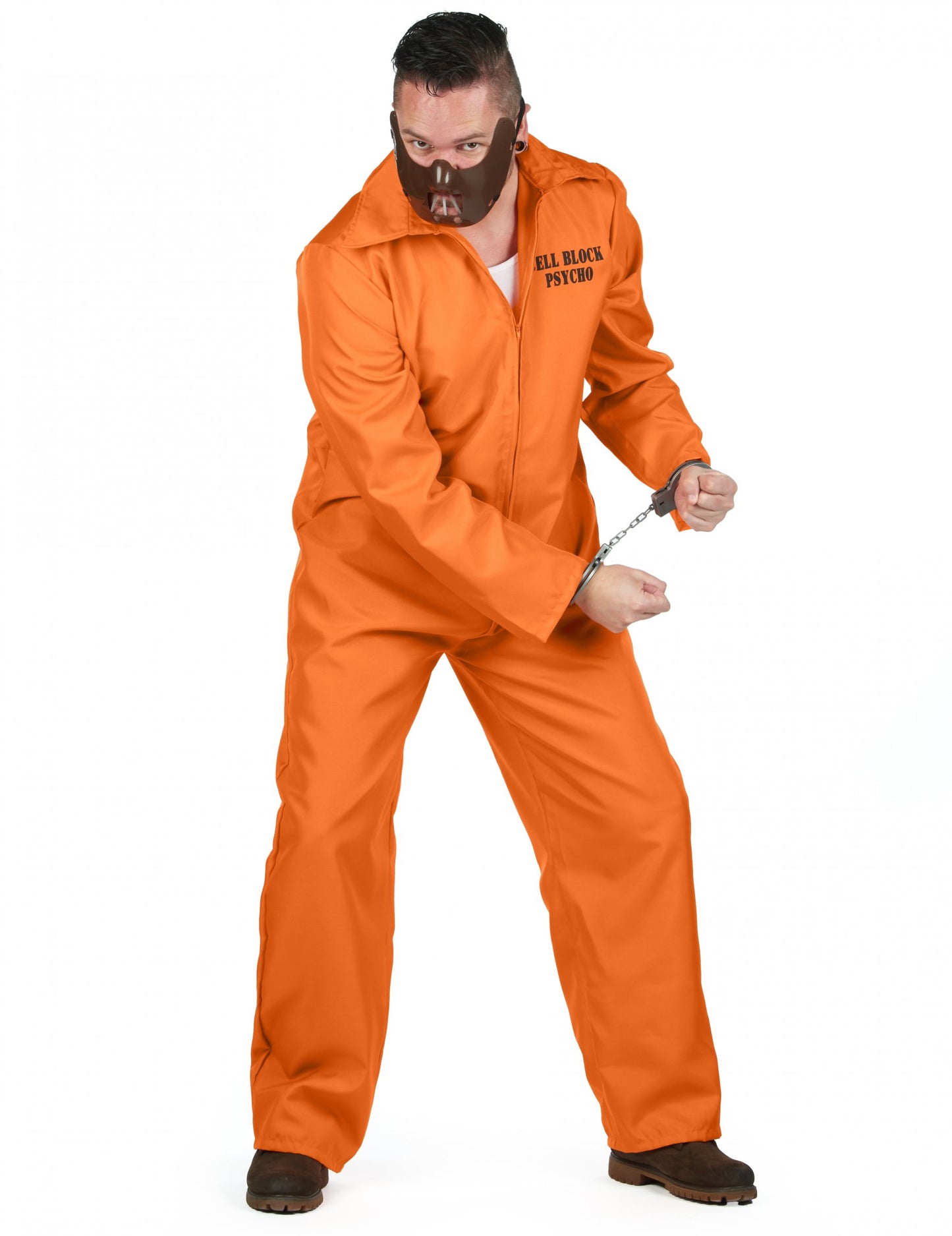 Vue d'ensemble du déguisement de prisonnier cannibale pour homme