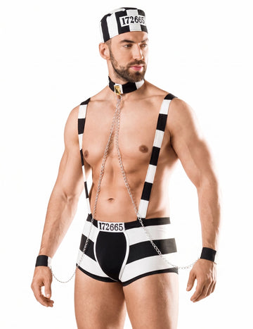 Sexy Gefangener-Kostüm für Herren Deluxe