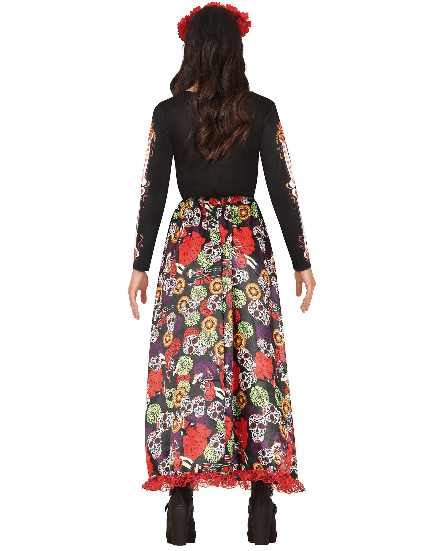 Dámský barevný kostým ke Dni mrtvých