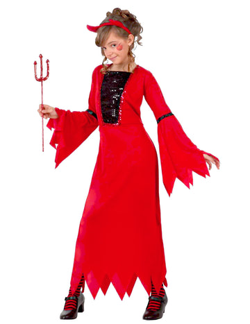 Dětský flitrovaný ďábelský kostým na Halloween