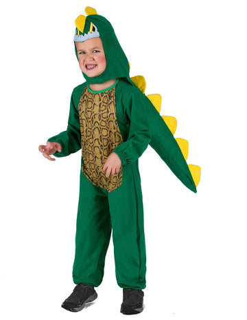 Zeleno-žlutý kostým dinosaura pro děti
