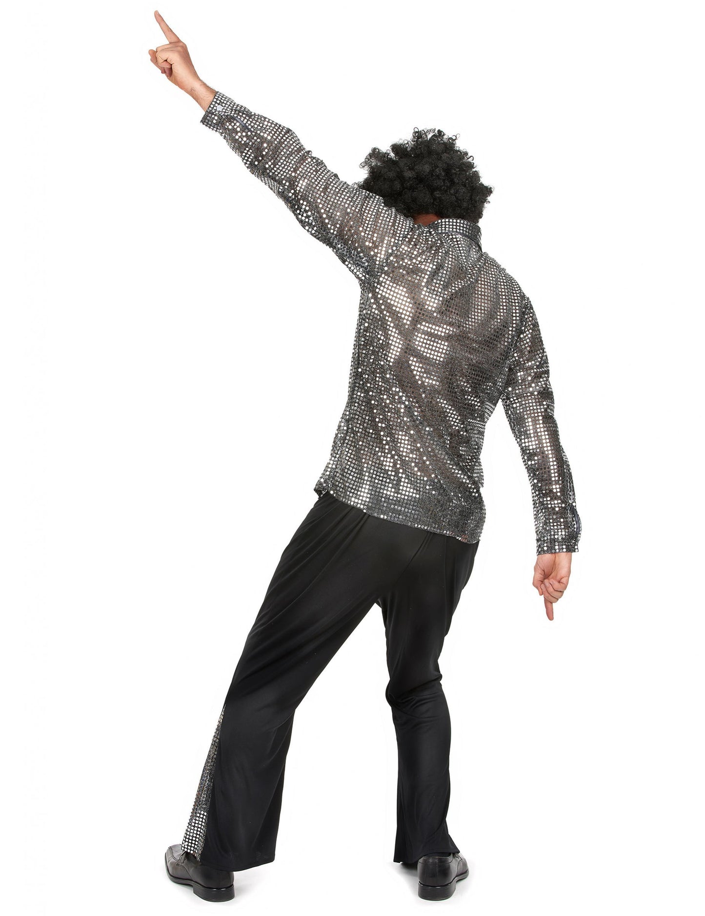 Vue de dos du déguisement disco pour homme