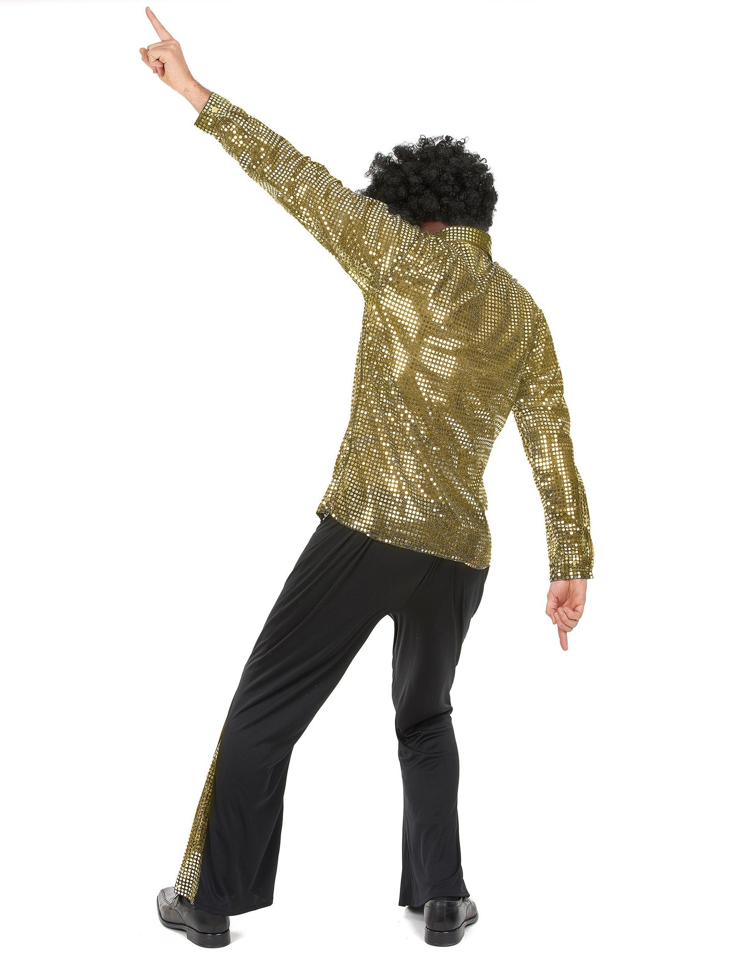 Vue de dos du déguisement disco pour homme