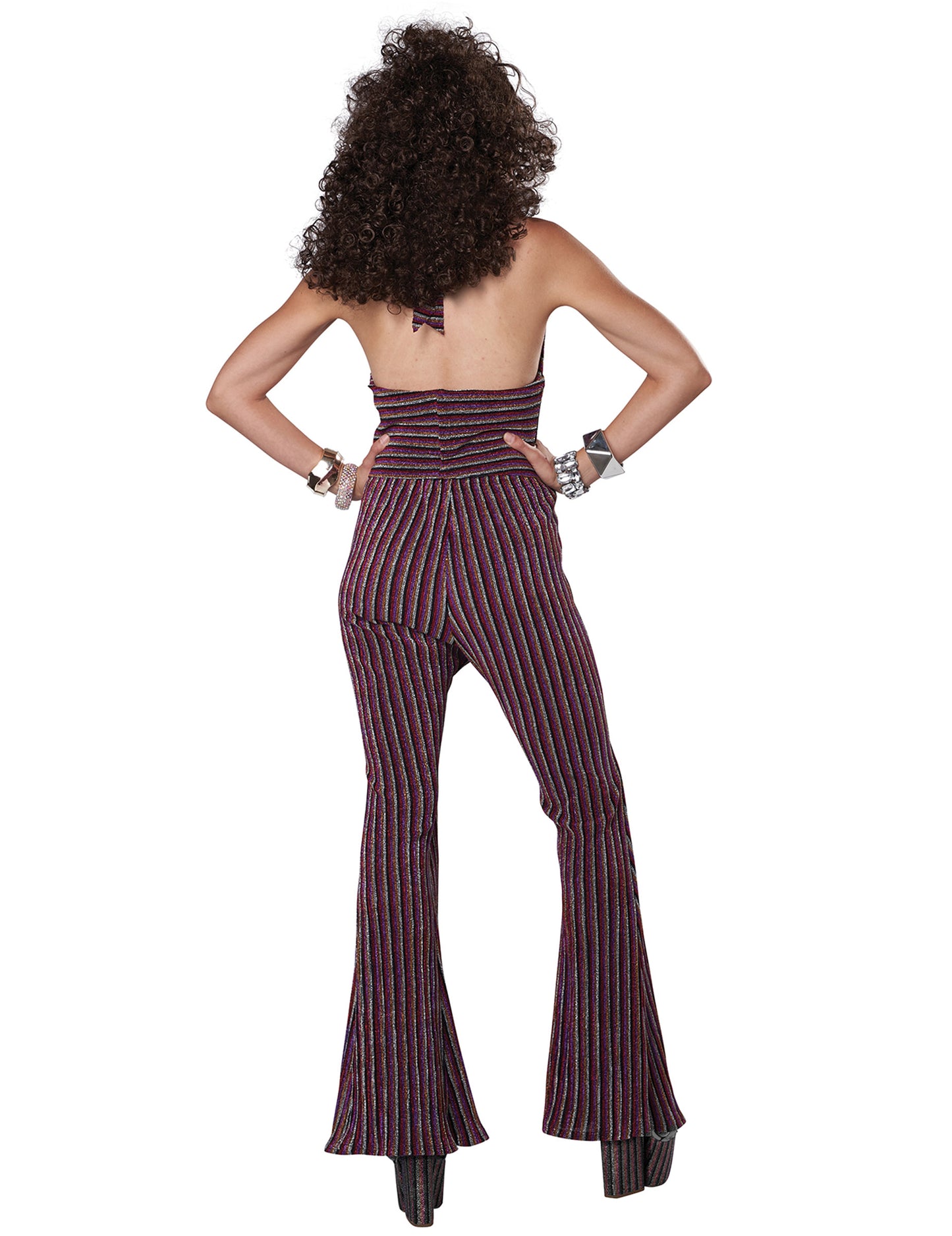 Disco-Queen Damenkostüm 70er-Jahre Faschings-Verkleidung rot-silber