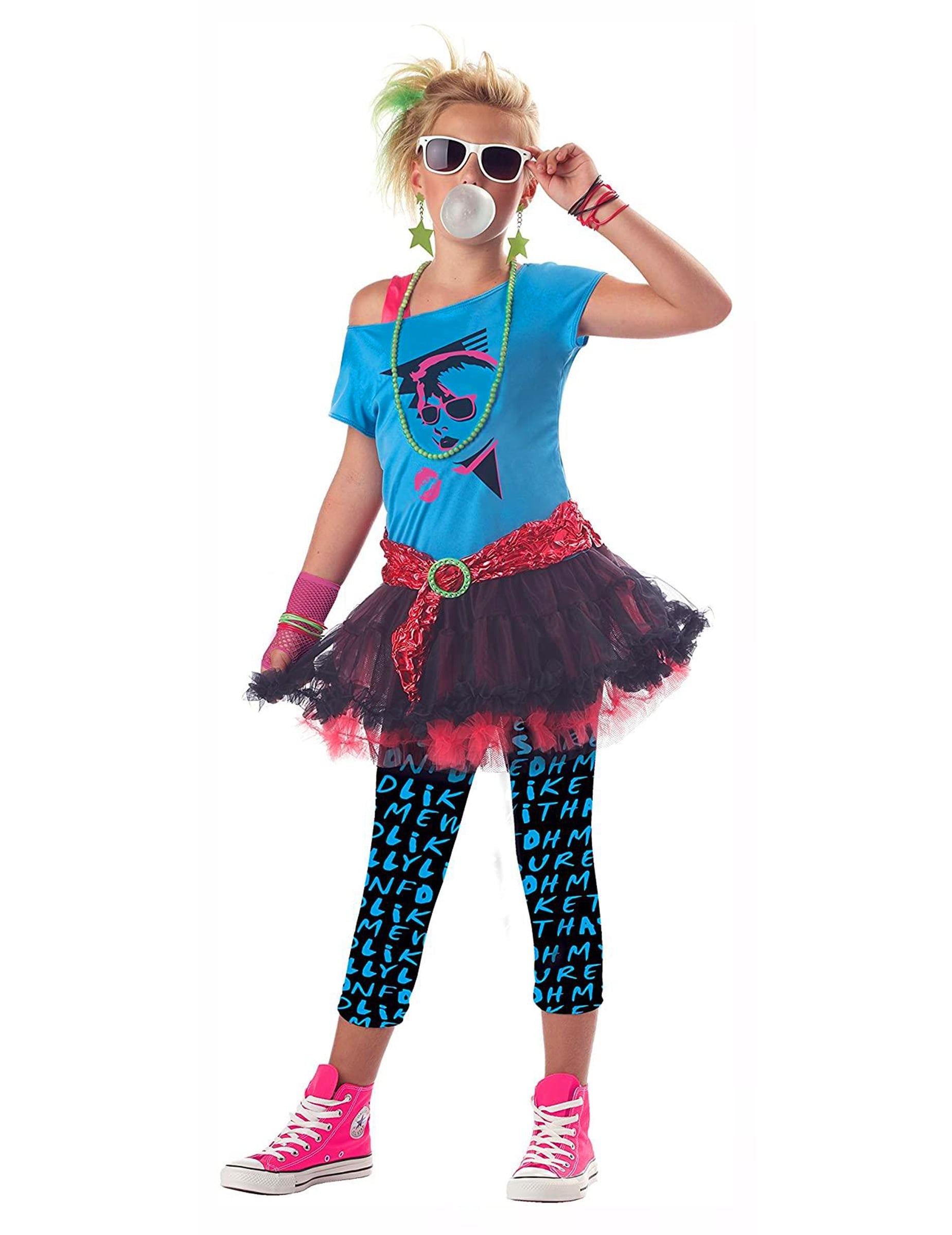 Pohled zepředu na diskotékový kostým z 80. let pro ženy