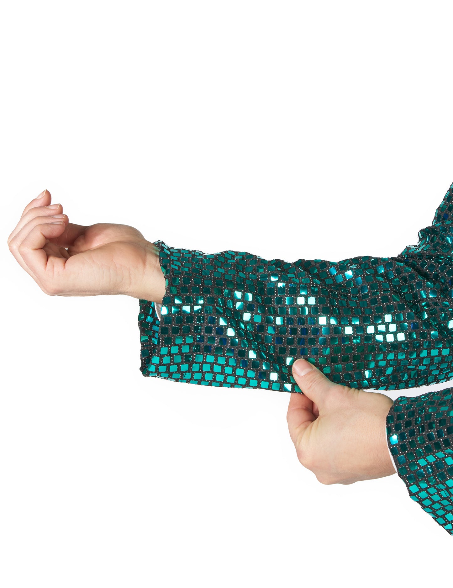 Špičkový tyrkysový disco kostým pro muže